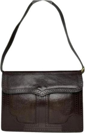 Saint Laurent Pre-owned Vintage Schoudertas - Dames - Vintage Schoudertas - Bruin - ONE Size - Leer - Vintage
