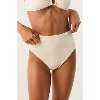 Vix Bela High Waist Swim Bottoms in White at Nordstrom, Size X-Large