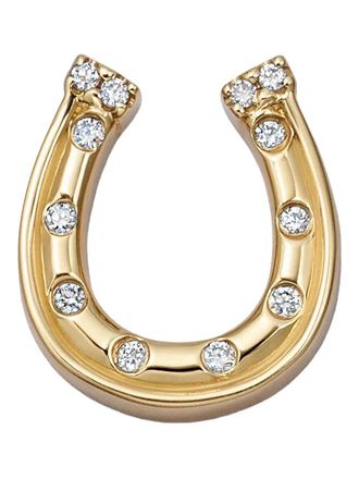 Loquet London 18K yellow gold horseshoe diamond charm - women - 18kt Yellow Gold/Diamond - One Size