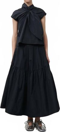 Beatrice .B Taffeta Tiered Skirt In Noir