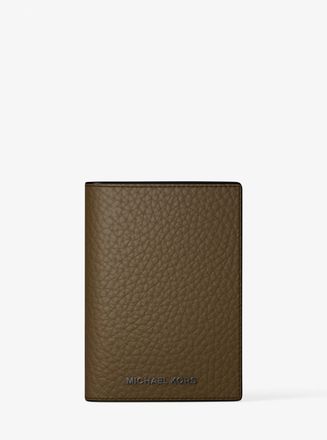 Michael Kors Hudson Pebbled Leather Folio Card Case