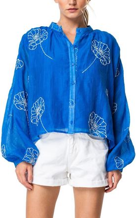 Ciebon Alzena Buttoned Top in Cobalt Blue at Nordstrom Rack, Size X-Small