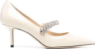 Jimmy Choo London Bing 65mm patent leather pumps - women - Calf Leather/CALFSKIN/Calf Leather - 38,5 - Neutrals