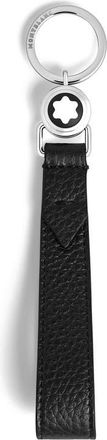 Montblanc Grain Leather Key Fob in Black at Nordstrom