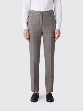 Pinko Pinstriped Slim Fit Chino Trousers in Wool Blend with Mid-Rise