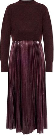 AllSaints Spark 2-in-1 Jurk - Dames - Feestkleedjes - Rood - M - Wol - Kleedjes