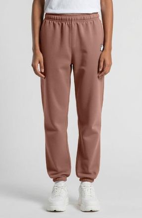 Dalix Heartly Ghost Midweight Relaxed Fleece Track Pants in Hazy Pink at Nordstrom, Size Xx-Large