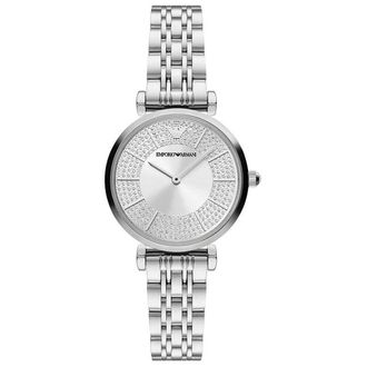 Emporio Armani Twee-wijzer Roestvrijstalen Horloge - Dames - Horloges - Grijs - ONE Size - Accessoires