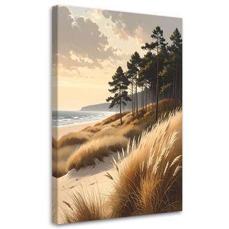 Feeby Impresi&oacute;n De Imagen, Vista De Dunas De Playa Y Mar Como Una Pintura, 80x120