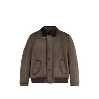 Fay Corduroy-collar Lobster-clasp Bomber Jacket