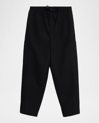 Kenzo Mens Virgin Wool Cargo Joggers