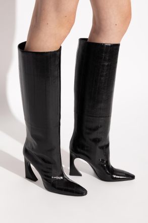 Fendi Heeled Boots Arco, Womens, Black