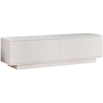 Dmora Mobile porta tv Ganymede, Credenza da soggiorno, Armadio basso per tv, Base parete attrezzata, 140x36 h38 cm, Bianco - Dmora