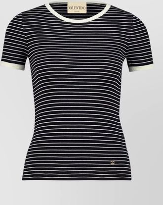 Valentino Garavani striped ribbed knitted t-shirt