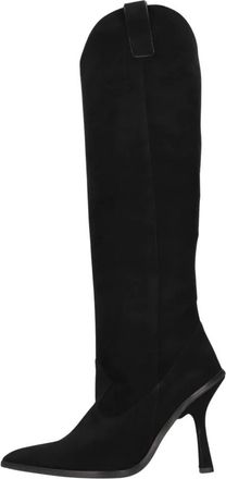 Aldo Castagna Berlino Camnero Heeled Boot - Dames - Laarzen met Hak - Zwart - 39 EU - Su&egrave;de - Schoenen