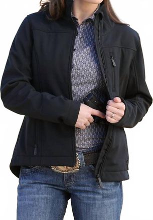 Cinch Womens Conceal Carry Softshell Bonded Jacket In Black