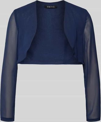 Swing Semitransparenter Bolero aus Chiffon in Dunkelblau, Gr&ouml;&szlig;e 32