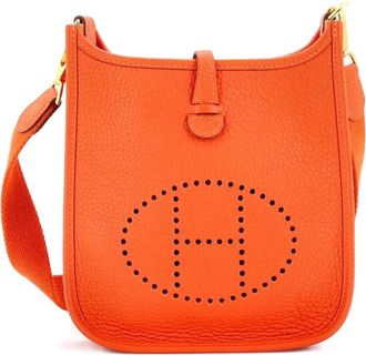 Herm&egrave;s Borsa a tracolla Evelyne Bag Gen III Clemence TPM - Arancione
