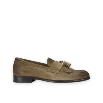 Doucal's Loafers, male, Green, Size: 9 1/2 US Loafer with tassels