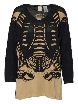 Krizia T-shirt met borduurwerk - Zwart