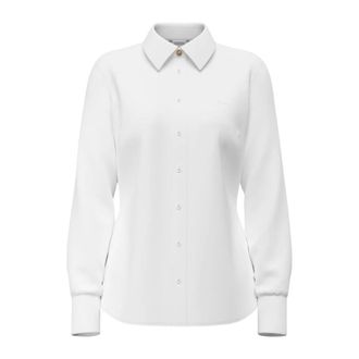 Guess Overhemden, Dames, Wit, L, Katoen, Slim fit shirt