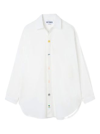 Sunnei Camicia Mega con ricamo - Bianco