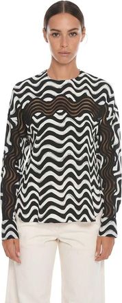 Stella McCartney BlackWhite Crew Neck Top
