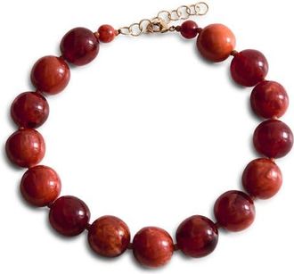 Mango Maxi Ball Necklace in Russet at Nordstrom