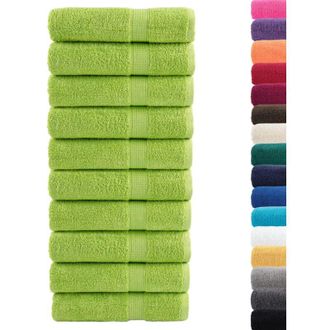 vidaXL Toallas De Mano Solund 10 Uds Verde Manzana 50x100 Cm 600 Gsm Vidaxl
