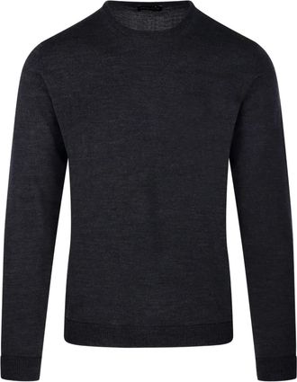 Roberto Collina Maglione girocollo a maniche lunghe - Nero