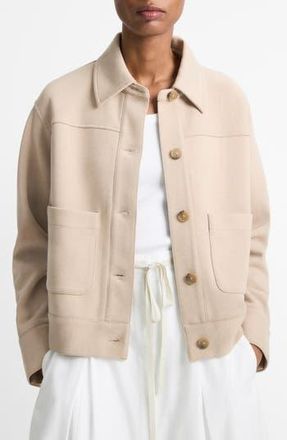 Vince Crop Jacket in Light Sandbar at Nordstrom Rack, Size Small