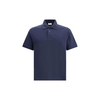 Saint Laurent Blue Cotton Polo Mens Shirt