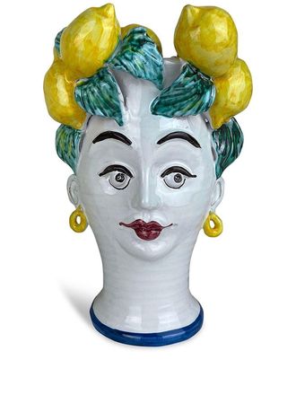 Les-Ottomans Lemon ceramic vase (30cm) - unisex - ceramic - One Size - White