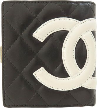 Chanel Black Leather Wallet (Bi-Fold) (Pre-Owned)