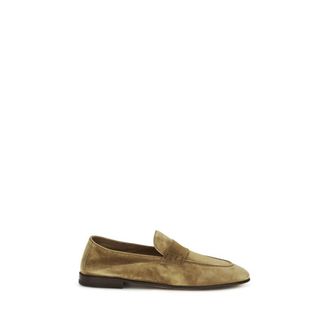 Bally Beige Kalfsleer Bos Taurus Instap Loafers