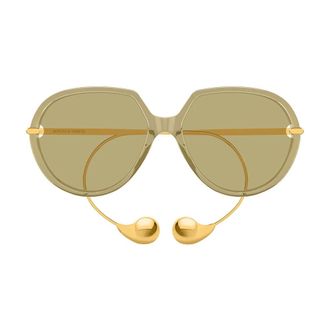 Bottega Veneta Sunglasses, unisex, Yellow, Size: 60 MM Oversized Round Sunglasses