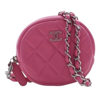 Chanel Pre-owned Mini Bags, female, Pink, Size: ONE SIZE Pre-owned Quilted Mini Crossbody Bag