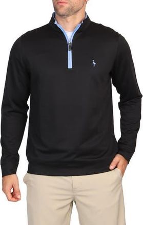 Tailorbyrd Modal Blend Quarter Zip Pullover in Black at Nordstrom Rack, Size Small