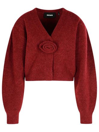 Rotate Burgundy Alpaca Blend Cardigan