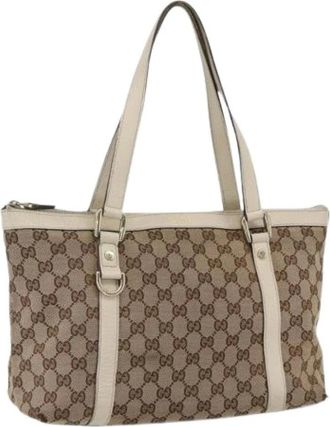 Gucci Pre-owned Tote Bags, female, Beige, Size: ONE SIZE Pre-owned Vintage Tote Bag