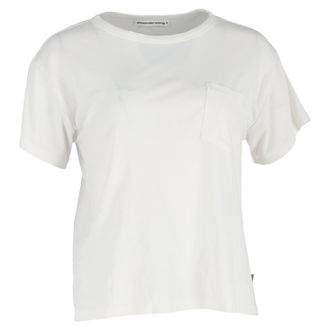 Alexander Wang Alexander Wang Crewneck T-Shirt in Witte Katoen
