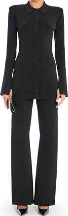 SER.O.YA Cleer Mid-Rise Flare Pant In Black