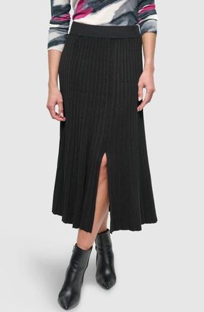 DKNY Rib Sweater Skirt in Black at Nordstrom, Size X-Small