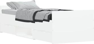 vidaXL Giroletto con Testiera e Pediera Bianco 75x190 cm - Vidaxl