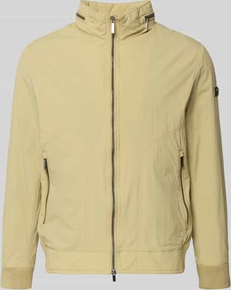 Bugatti Regular Fit Jacke mit Stehkragen in Schilf, Gr&ouml;&szlig;e 46