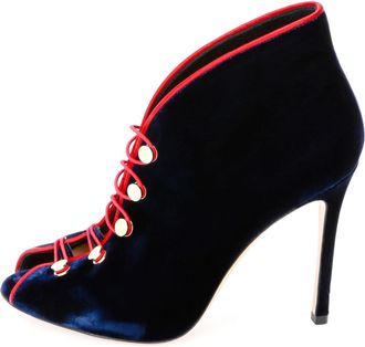 Generic Womens Open Toe High Heels Ankle Boots, Sexy Stiletto Heel Slip On Short Booties, Vintage Fashion Velvet Strap Dress Shoes for Wedding Party & Formal 