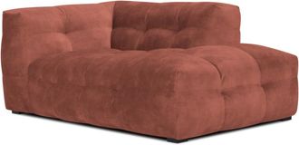 BLOOMINGLOFT Design Chaiselongue Vesta mit Samtbezug Coral