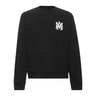 Amiri Sweatshirts, male, Black, Size: 2XL Black Sweater with Monogram Logo