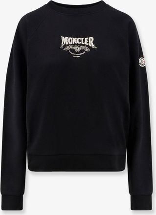 Moncler Felpa in cotone con logo frontale - MONCLER - gender_Woman