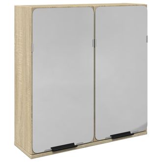 vidaXL Mueble Espejo De Ba&ntilde;o Madera Roble Sonoma 64,5x20x66,5 Cm Vidaxl